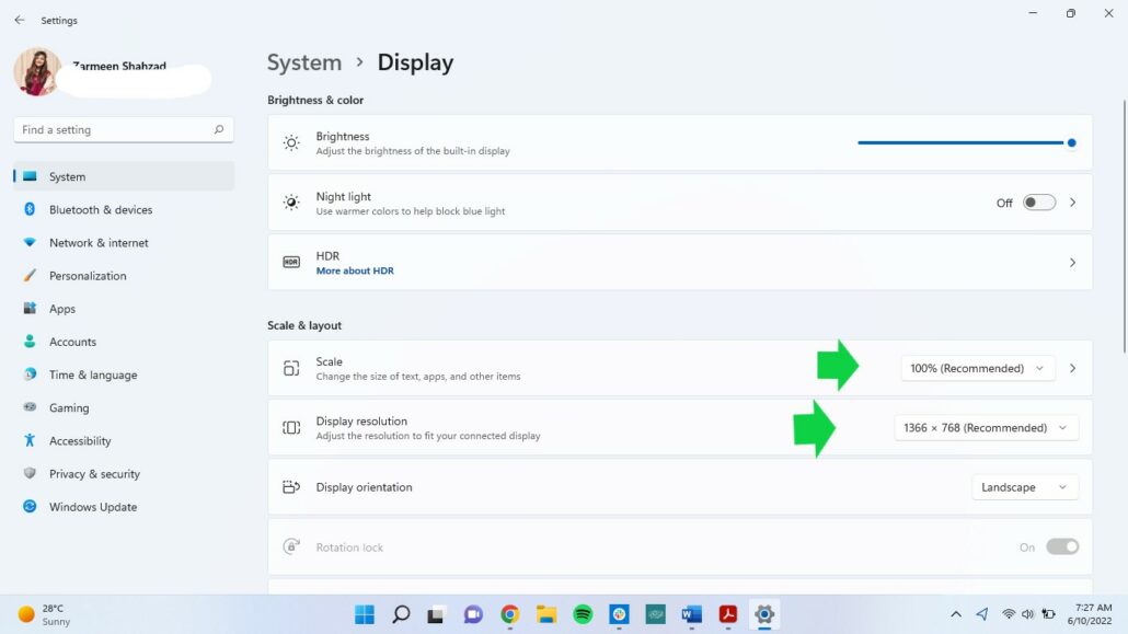 Cách khắc phục màn hình mờ trên máy tính Windows 11 2 Fix Blurry Screen on Windows 11 1 1030x579 1