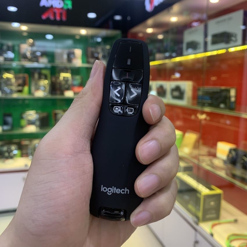 Bút trình chiếu Logitech R400 2 35147 b t tr nh chi u logitech presenter cordless r400 3