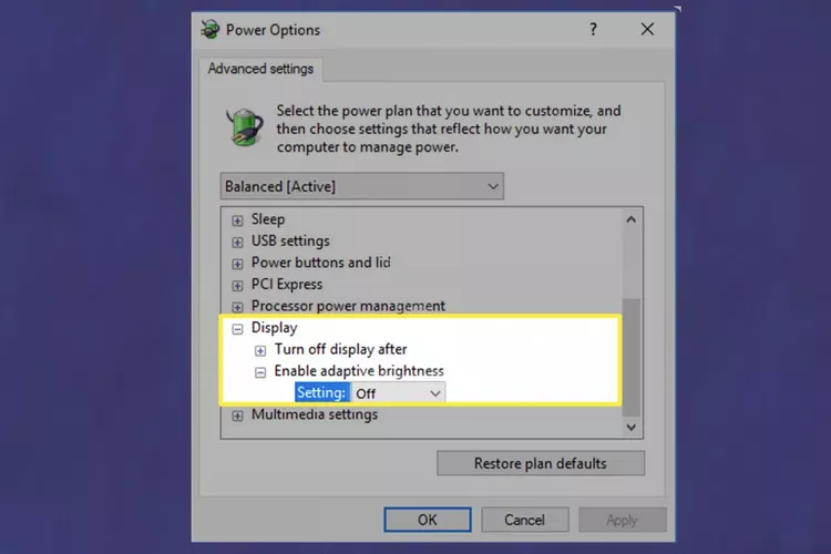 006 turn off auto brightness in windows 10 5189590 5f98ebbf4bbd463a95b0d19e5ede1e48