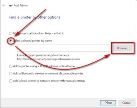 cach chia se va ket noi may in qua mang lan windows 10 10