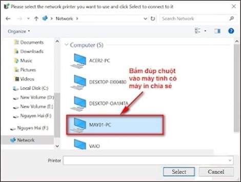 cach chia se va ket noi may in qua mang lan windows 10 11