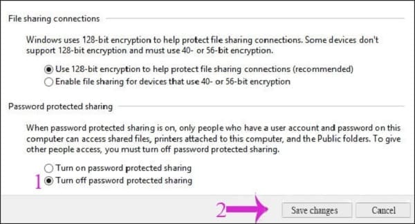 cach chia se va ket noi may in qua mang lan windows 10 7