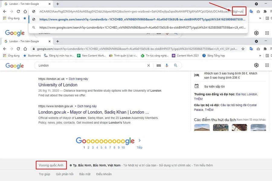 sua link tim kiem google